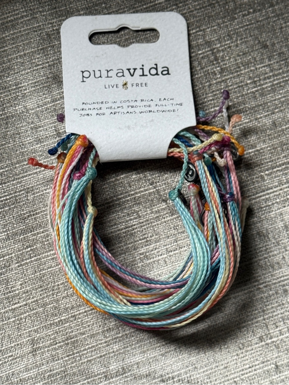 NWT Pura Vida Spring Break Friendship 10 Pack Wave Cord Bracelet Set